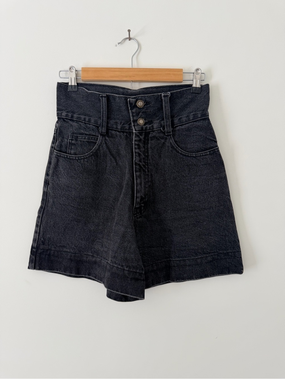 Express Pin-up High Waisted Black Denim Shorts
